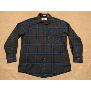 Northwest Territory Men's Medium Blue Plaid Long Sleeve Flannel